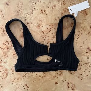 Frankies Bikini black cutout top